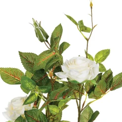 Rosier artificiel - pot en ciment - H50 cm - Rose- Atmosphera