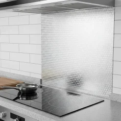 Rouleau adhésif aluminium au mètre - revêtement mural meuble de protection auto-adhésif étanche - 60cmx1m