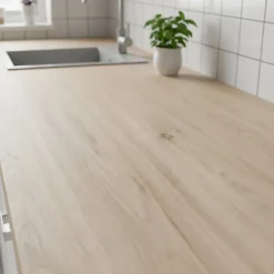 Rouleau adhésif bois chêne clair au mètre - Autocollants Revêtement Adhésif Cuisine Meubles Salle de bain - 60cmx3m