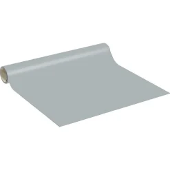 Rouleau adhésif décoratif Vinyle au Mètre - Sticker Lavable Imperméable Mur Cuisine Meubles - 60cmx1m - Argent
