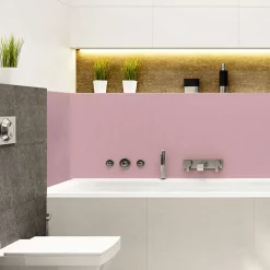 Rouleau adhésif décoratif Vinyle au Mètre - Sticker Lavable Imperméable Mur Cuisine Meubles - 60cmx3m - Rose poudre