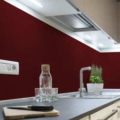 Rouleau adhésif décoratif Vinyle au Mètre - Sticker Lavable Imperméable Mur Cuisine Meubles - 60cmx2m - Bordeaux