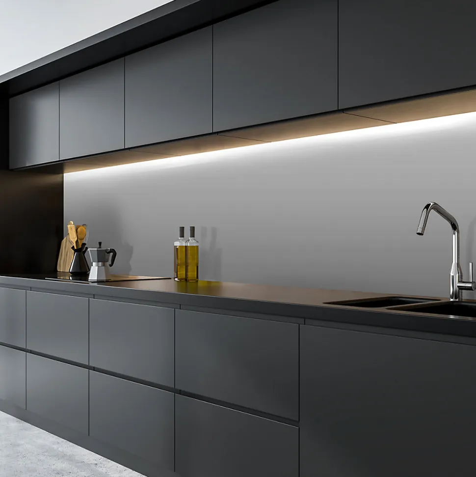 Rouleau adhésif décoratif Vinyle au Mètre - Sticker Lavable Imperméable Mur Cuisine Meubles - 60cmx5m - Gris clair