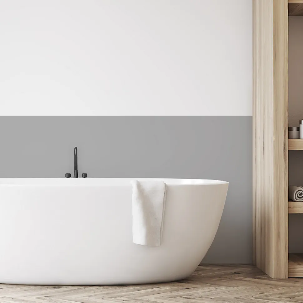 Rouleau adhésif décoratif Vinyle au Mètre - Sticker Lavable Imperméable Mur Cuisine Meubles - 60cmx5m - Gris clair