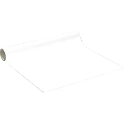 Rouleau adhésif décoratif Vinyle au Mètre - Sticker Lavable Imperméable Mur Cuisine Meubles - 60cmx2m - Blanc