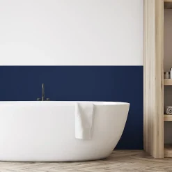 Rouleau adhésif décoratif Vinyle au Mètre - Sticker Lavable Imperméable Mur Cuisine Meubles - 60cmx1m - Bleu foncé