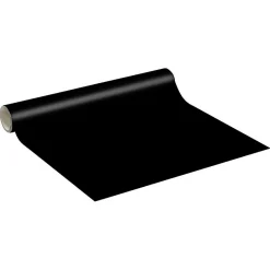 Rouleau adhésif décoratif Vinyle au Mètre - Sticker Lavable Imperméable Mur Cuisine Meubles - 60cmx1m - Noir