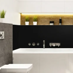 Rouleau adhésif décoratif Vinyle au Mètre - Sticker Lavable Imperméable Mur Cuisine Meubles - 60cmx1m - Noir