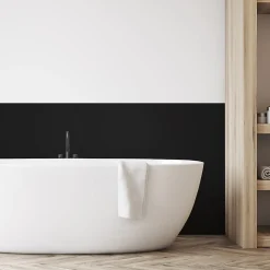 Rouleau adhésif décoratif Vinyle au Mètre - Sticker Lavable Imperméable Mur Cuisine Meubles - 60cmx1m - Noir