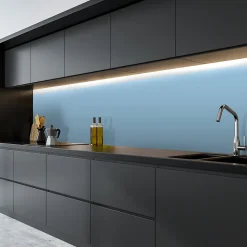 Rouleau adhésif décoratif Vinyle au Mètre - Sticker Lavable Imperméable Mur Cuisine Meubles - 60cmx1m - Bleu poudre