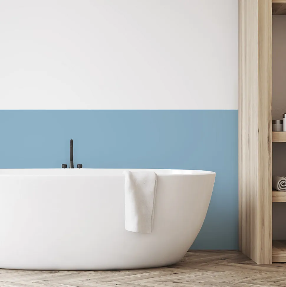 Rouleau adhésif décoratif Vinyle au Mètre - Sticker Lavable Imperméable Mur Cuisine Meubles - 60cmx1m - Bleu poudre