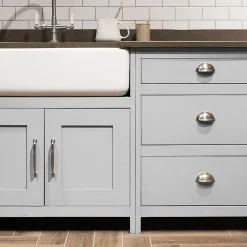 Rouleau adhésif Imperméable Vinyle au Mètre - Sticker Lavable Cuisine Meuble Armoire Porte - 60cmx3m - Gris clair
