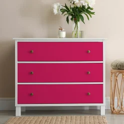 Rouleau adhésif Imperméable Vinyle au Mètre - Sticker Lavable Cuisine Meuble Armoire Porte - 60cmx1m - Fushia