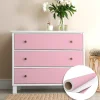 Rouleau adhésif Imperméable Vinyle au Mètre - Sticker Lavable Cuisine Meuble Armoire Porte - 60cmx1m - Rose poudre