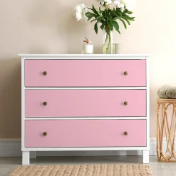 Rouleau adhésif Imperméable Vinyle au Mètre - Sticker Lavable Cuisine Meuble Armoire Porte - 60cmx1m - Rose poudre