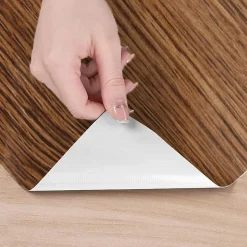 Rouleau revêtement adhésif vinyle au mètre - Sticker lavable Cuisine Meuble Armoire Porte - BOIS CHOCOLAT - 60x100cm