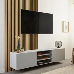 Rouleau revêtement adhésif vinyle au mètre - Sticker mural panneau de bois - NOIR MODERNE - 60x300cm