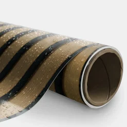 Rouleau revêtement adhésif vinyle au mètre - Sticker mural panneau de bois - NOIR MODERNE - 60x300cm
