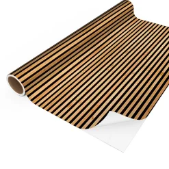 Rouleau revêtement adhésif vinyle au mètre - Sticker mural tête de lit - LATTES DE BOIS CONTEMPORAINES - 120x200cm