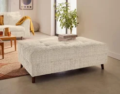 Rune - pouf en velours texturé - Lisa Design