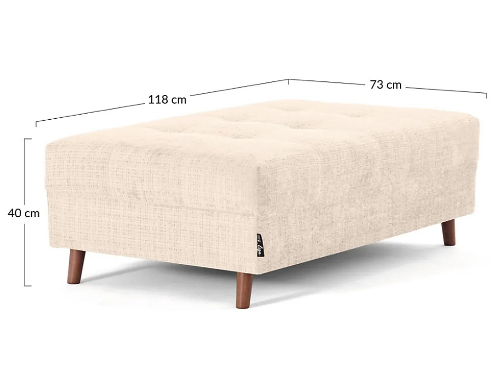 Rune - pouf en velours texturé - Lisa Design