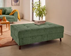 Rune - pouf en velours texturé - Lisa Design