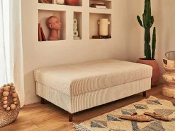 Rune - pouf modulable - en velours côtelé - Lisa Design