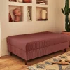 Rune - pouf modulable - en velours côtelé - Lisa Design