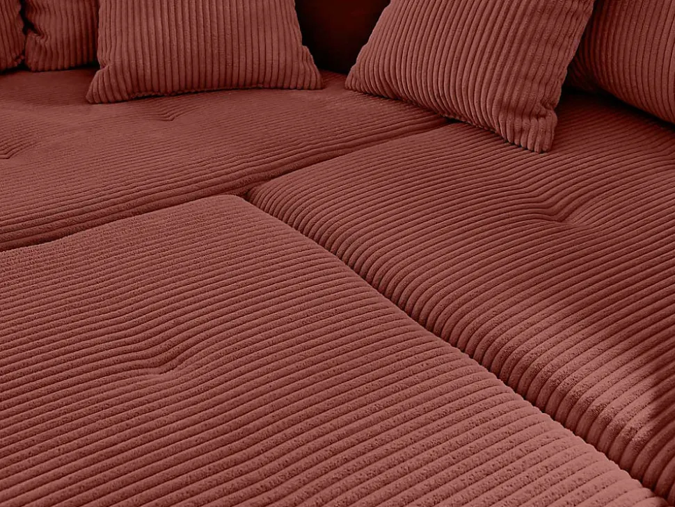 Rune - pouf modulable - en velours côtelé - Lisa Design