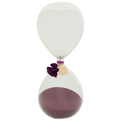 Sablier Belli H.20cm verre assorti- Violet- Atmosphera
