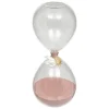 Sablier en verre Floral H20cm - Rose- Atmosphera
