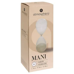 Sablier Mani H.45cm verre assorti- Blanc- Atmosphera