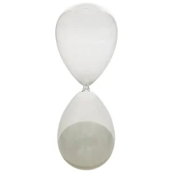 Sablier Mani H.45cm verre assorti- Blanc- Atmosphera
