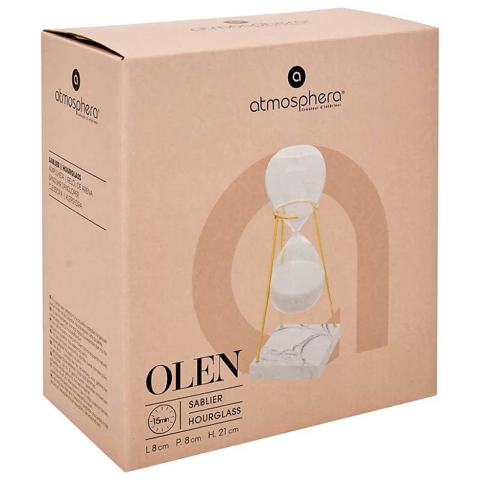 Sablier Olen gris H21cm - Atmosphera