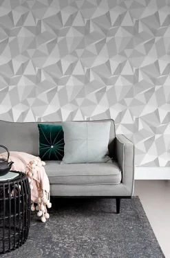 Sanders & Sanders papier peint graphique 3D gris - 50 x 900 cm - 935271