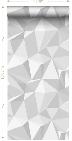 Sanders & Sanders papier peint graphique 3D gris - 50 x 900 cm - 935271