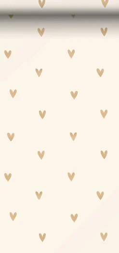 Sanders & Sanders papier peint coeurs beige et or - 53 cm x 10.05 m - 935268