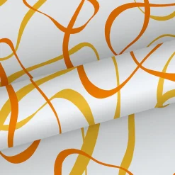Sanders & Sanders papier peint motif figurativ blanc, jaune et orange - 50 x 900 cm - 935275