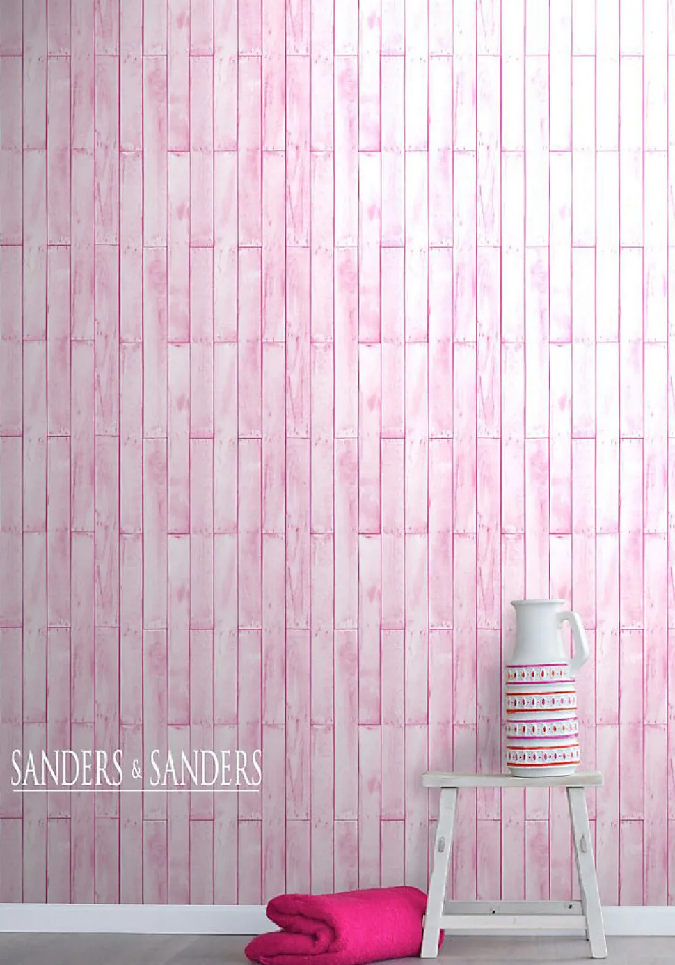 Sanders & Sanders papier peint imitation bois rose clair - 53 cm x 10.05 m - 935243
