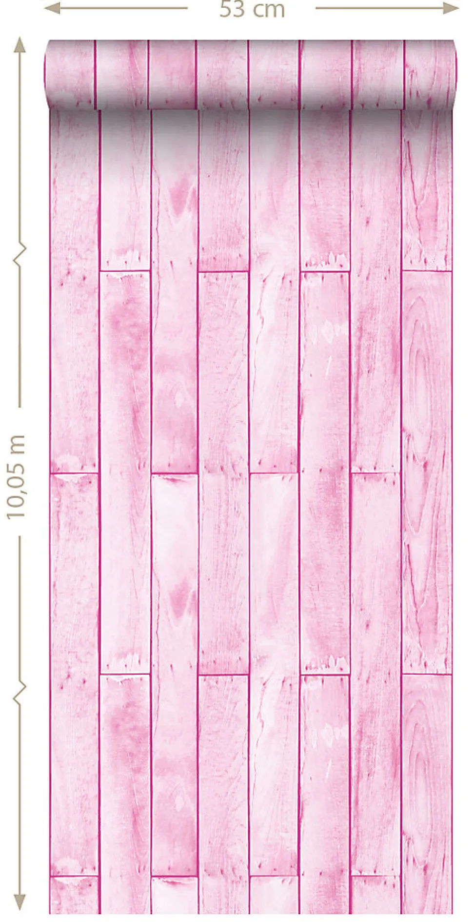 Sanders & Sanders papier peint imitation bois rose clair - 53 cm x 10.05 m - 935243