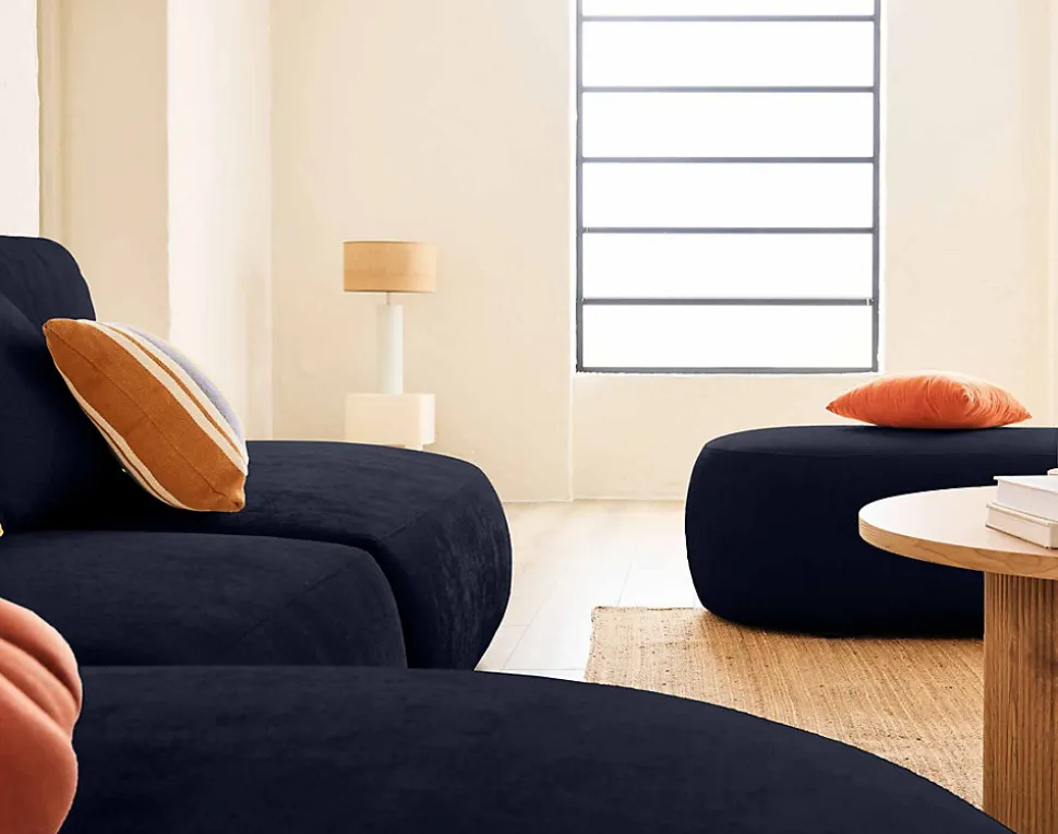 Santorini - pouf modulable - en tissu texturé - Lisa Design