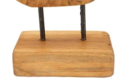 Sculpture en bois marron 28x10x38 cm