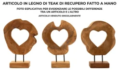 Sculpture en bois marron 28x10x38 cm