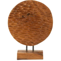 Sculpture en bois marron 30x15,5X40 cm