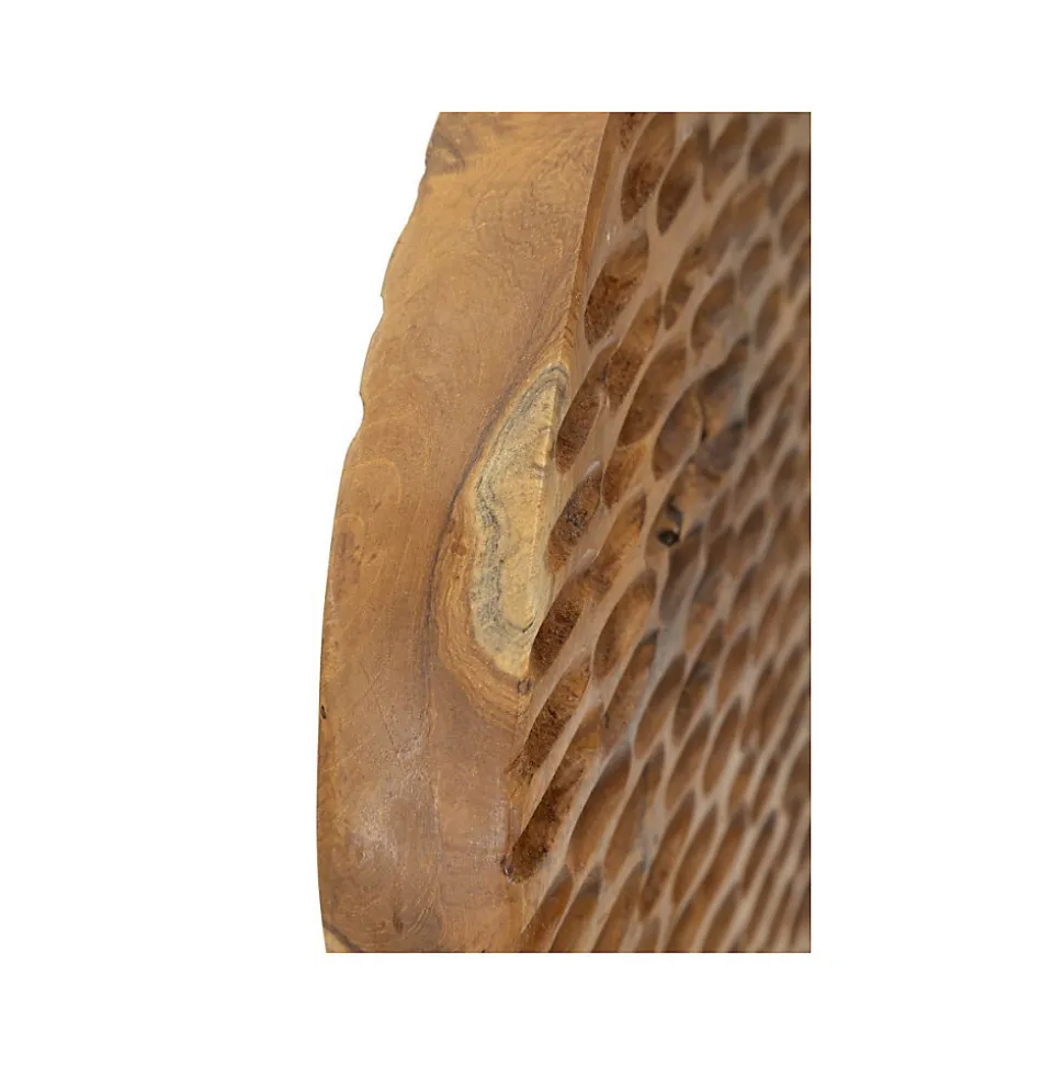 Sculpture en bois marron 30x15,5X40 cm
