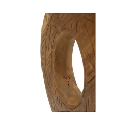 Sculpture en bois marron 28x10x38 cm