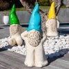 Sculpture jardin déco tomte 50 cm turquoise
