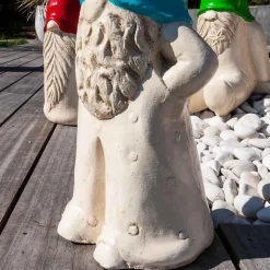 Sculpture jardin déco tomte 50 cm turquoise