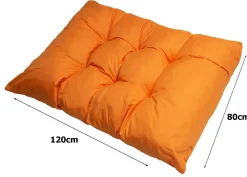 Set 7 coussins palette assises 120x80 dossiers 120x40 kit coussins canapé de jardin Orange coussins pour mobilier de jardin