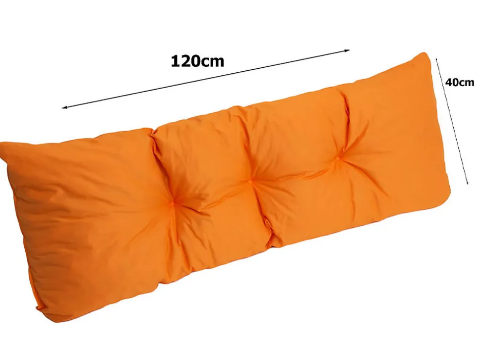Set 7 coussins palette assises 120x80 dossiers 120x40 kit coussins canapé de jardin Orange coussins pour mobilier de jardin